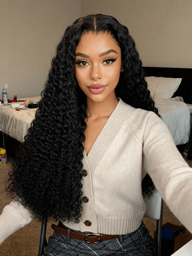 Luxury Deep Wave HD 13x6 Lace Front Wig – Super Double Drawn Human Hair-M Hairline