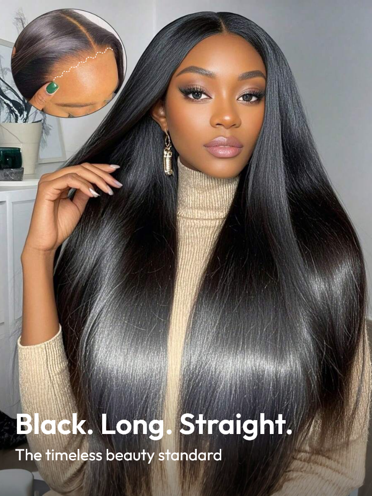 Super Long Straight 300% Density 13x6 HD Lace Front Human Hair Wig